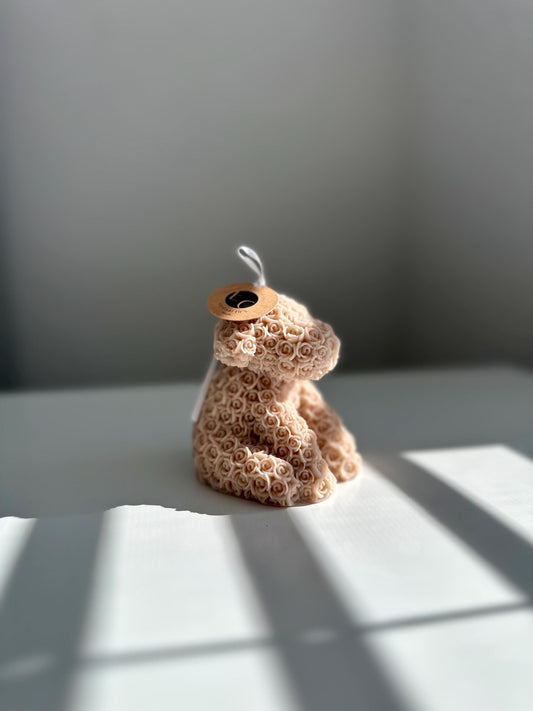 Rosebud Puppy Candle