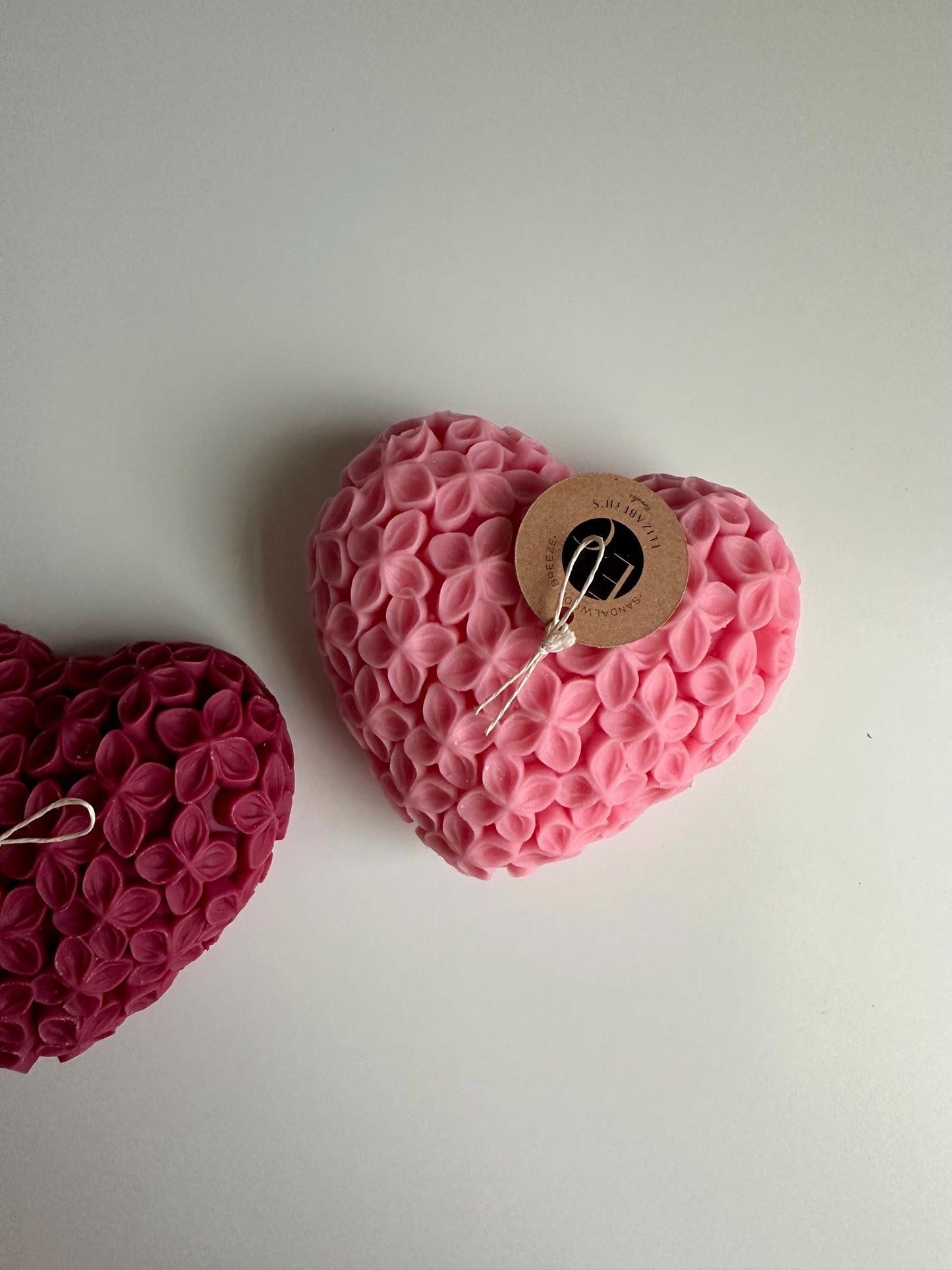 Handmade Heart-Shaped Floral Candles – Romantic Gift for Any Occasion