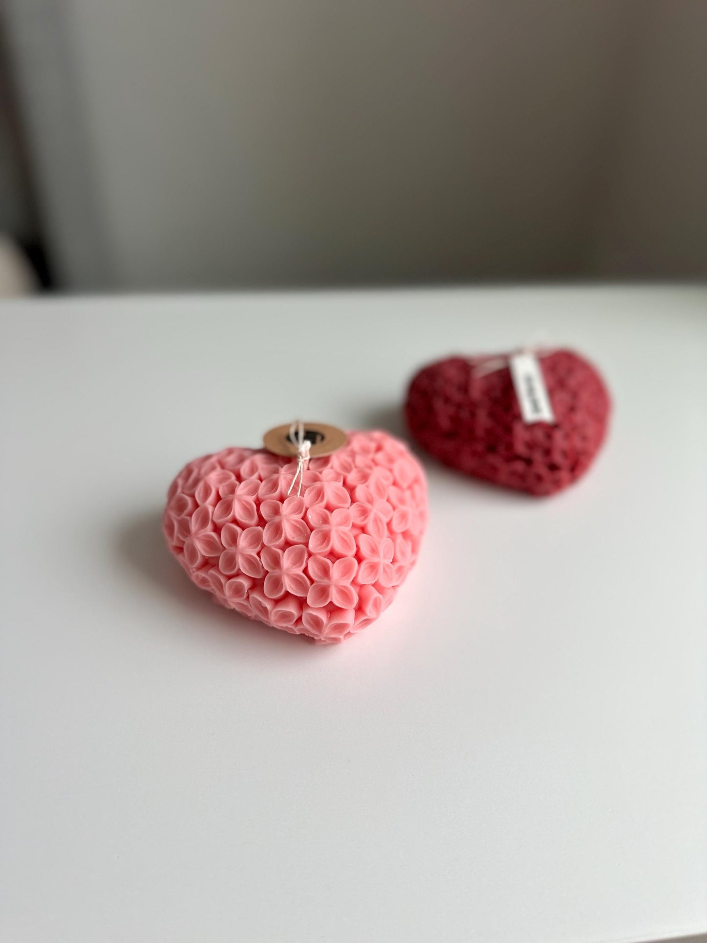 Handmade Heart-Shaped Floral Candles – Romantic Gift for Any Occasion